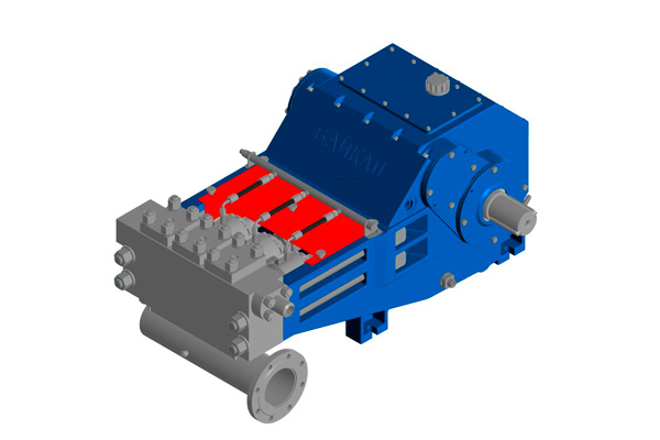 Плунжерный насос со встроенным редуктором и со соосной клапанной группой
