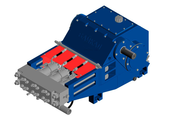 Плунжерный насос со встроенным редуктором и со соосной клапанной группой